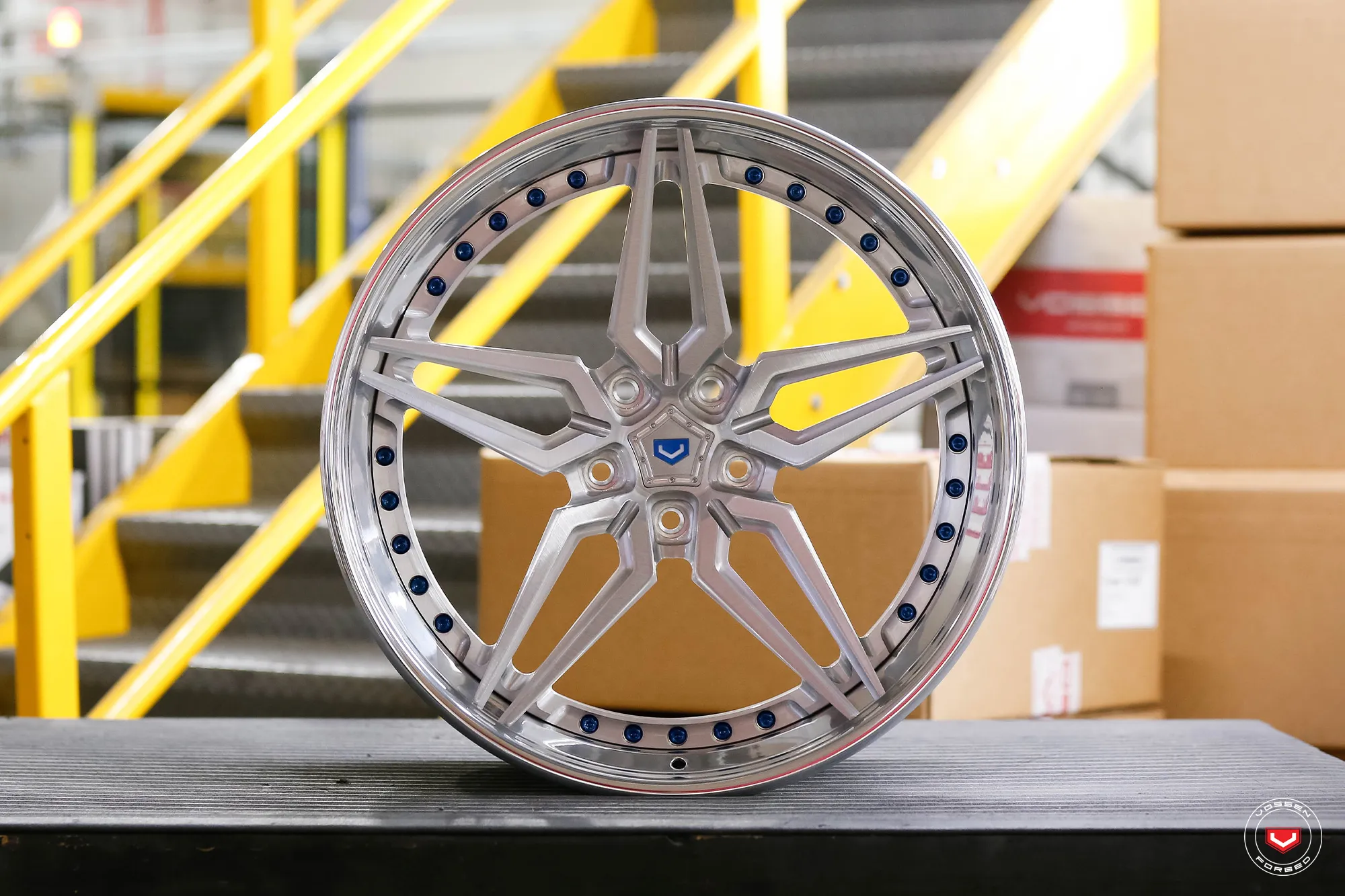 Vossen M X1 3 PIECE 3-piece forged wheel — finish detail