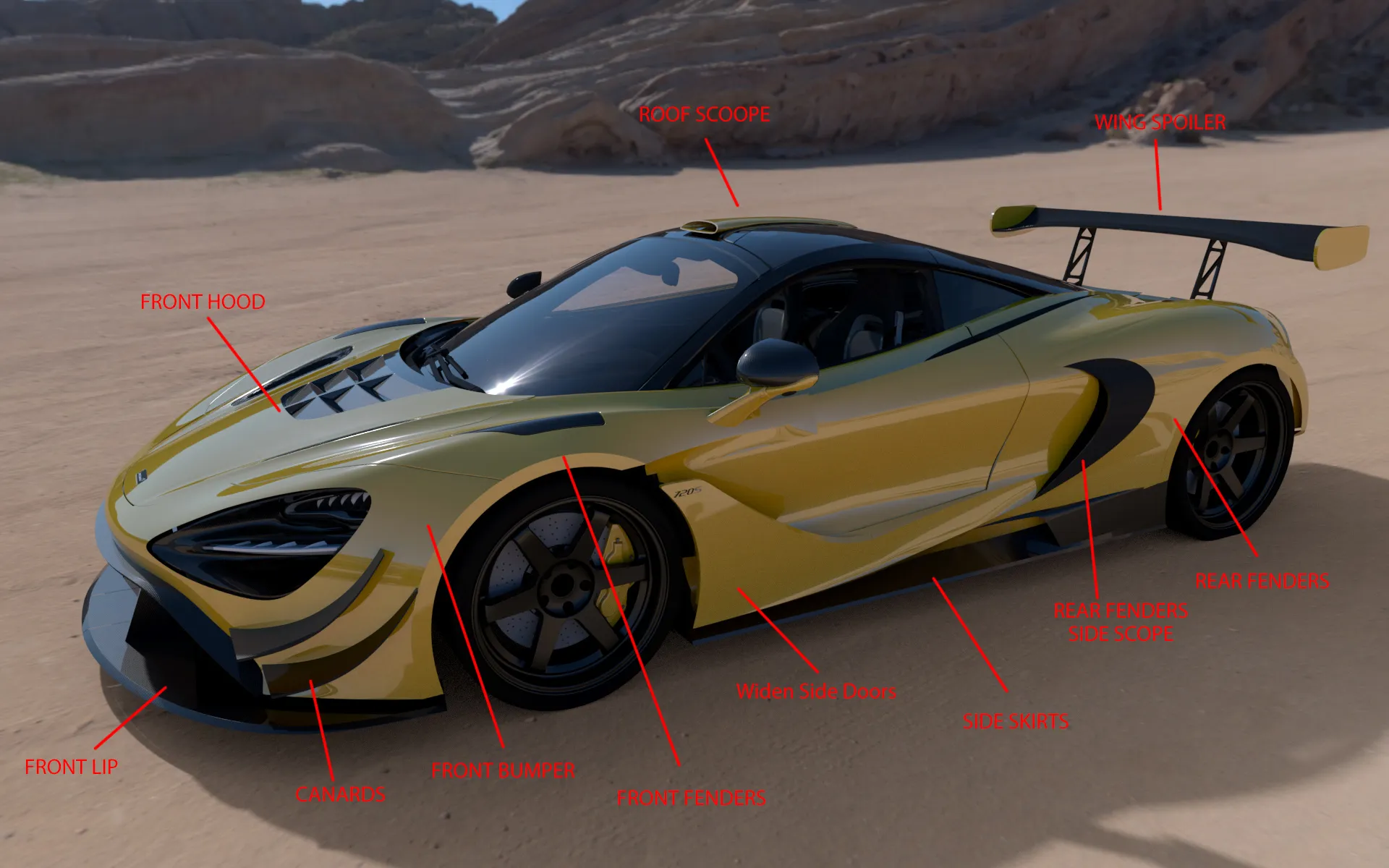 Check price and buy Duke Dynamics Body kit set for McLaren 720s GT3
