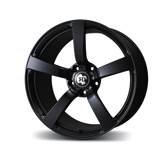 3D Design Type 3 Forged Matte Black 19 inch — front view