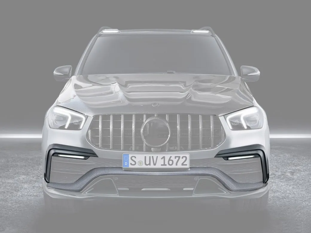 Carbon front fascia attachments, leds BS Style for Mercedes-Benz GLE V 167 AMG Line