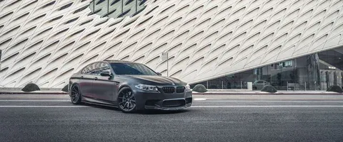 Satin Black BMW F10 M5 on ADV.1 ADV5.0 FlowSpec Wheels in Satin Black