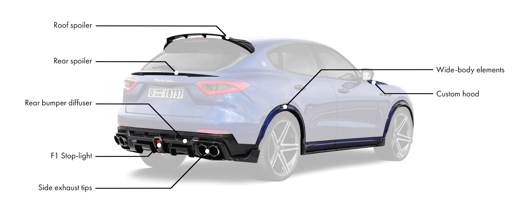 Check our price and buy Renegade Design body kit for Maserati Levante