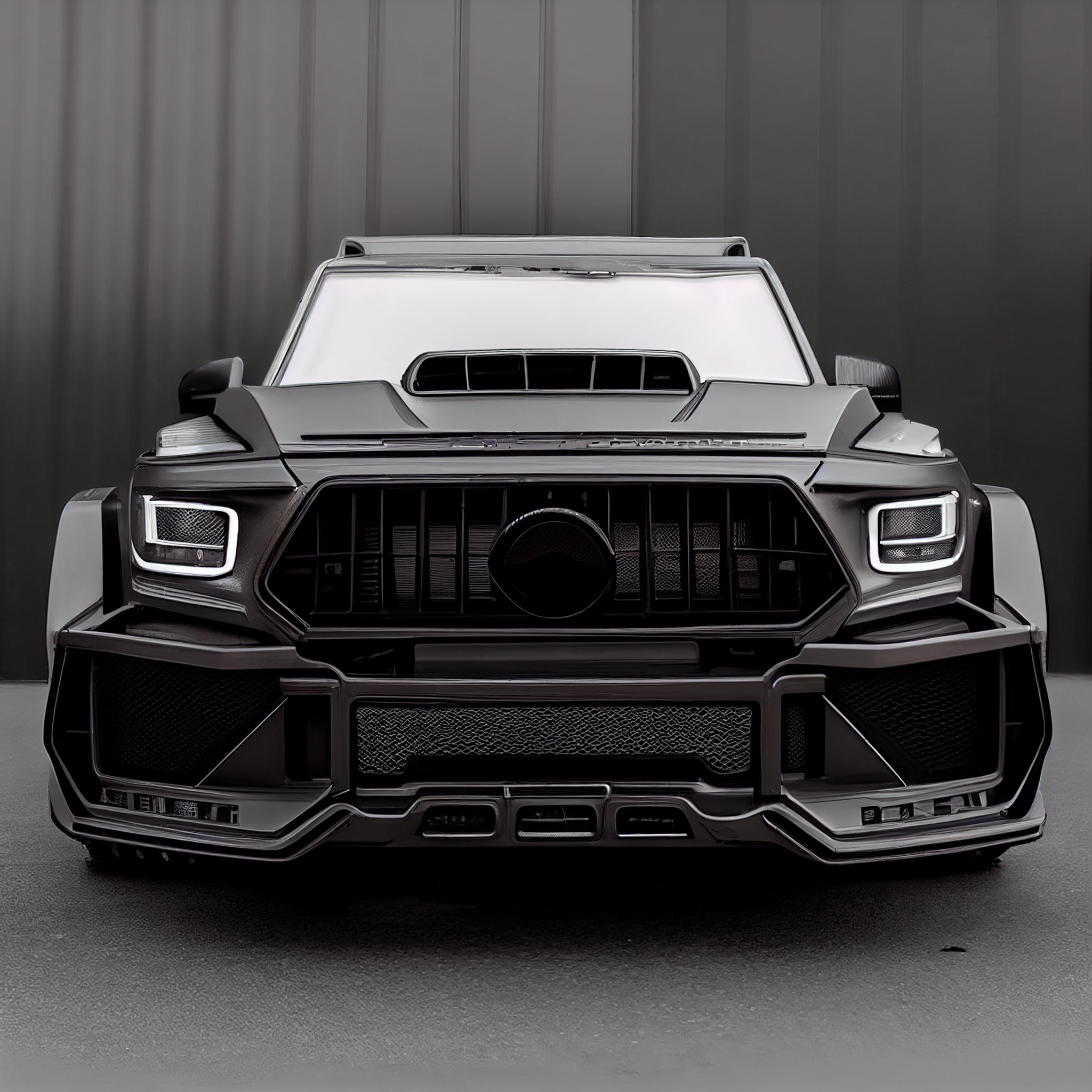 AI Custom Design Wide Body Front Bumper for Mercedes-Benz G-class W463 AMG 63 Ver3.3