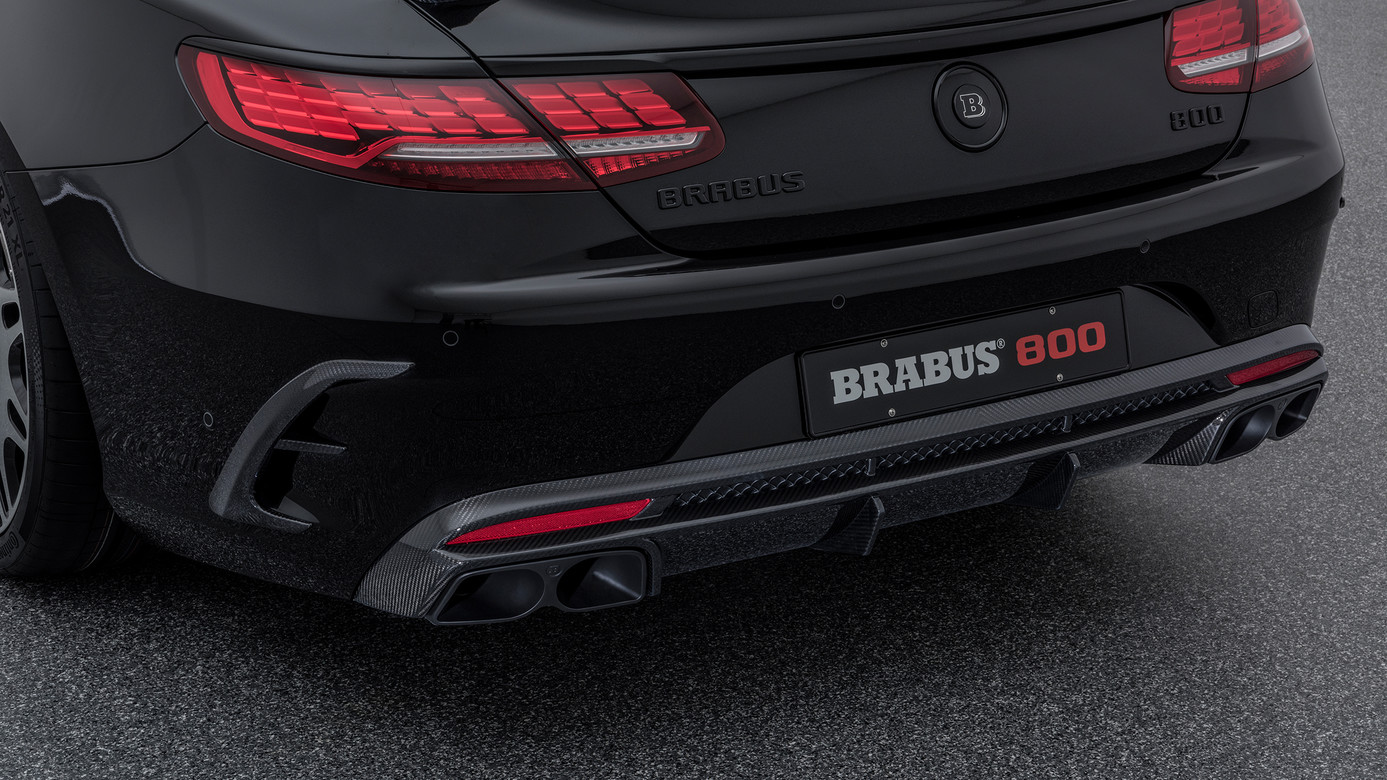 Carbon rear inserts Brabus for Mercedes S-class AMG A217 AMG S 65