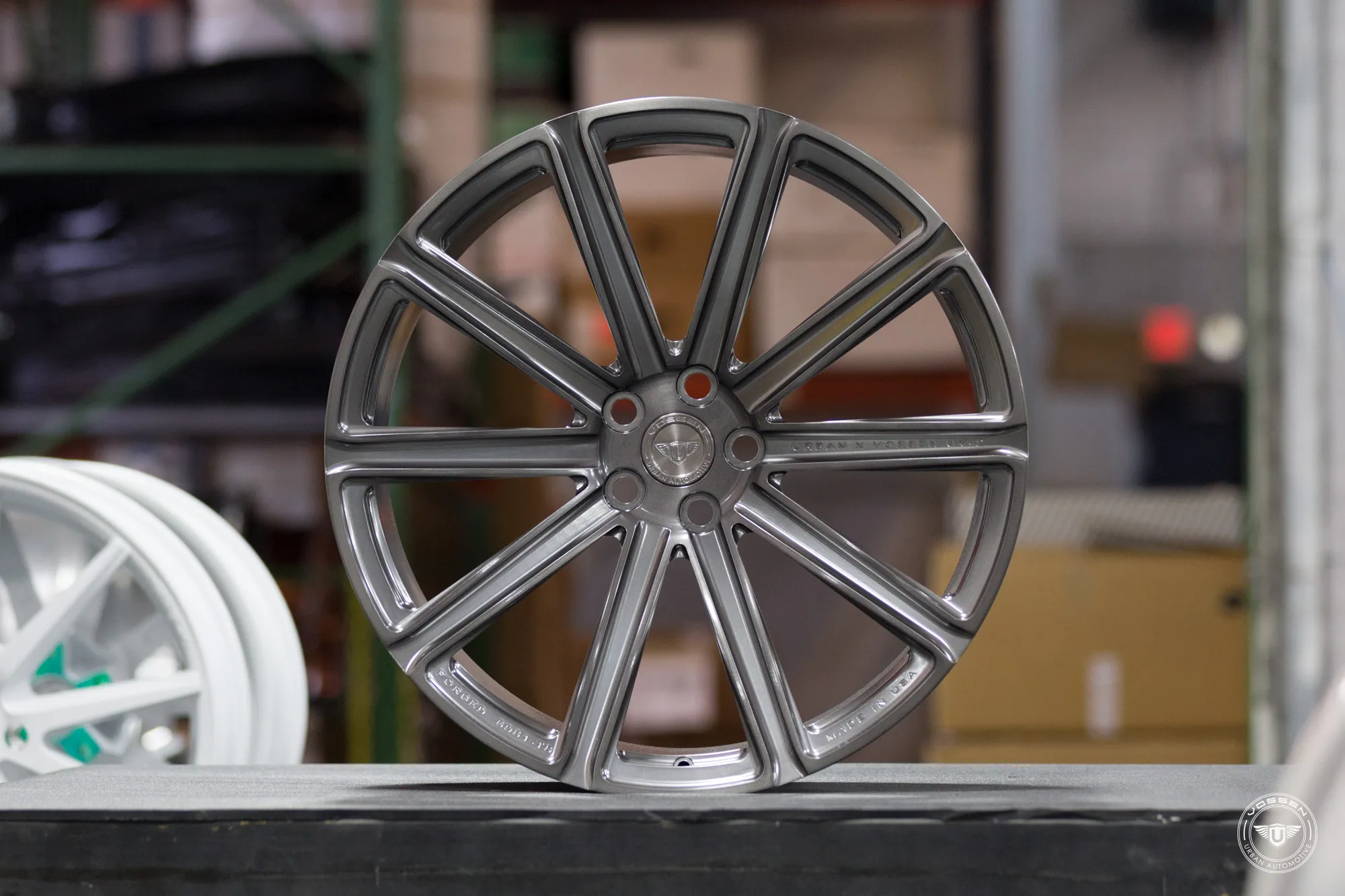 Vossen UV 2 forged wheel — finish detail