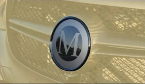 Front grill mask emblem with Mansory Carbon for Mercedes S-Class С217 Coupe / Cabrio AMG S63 
