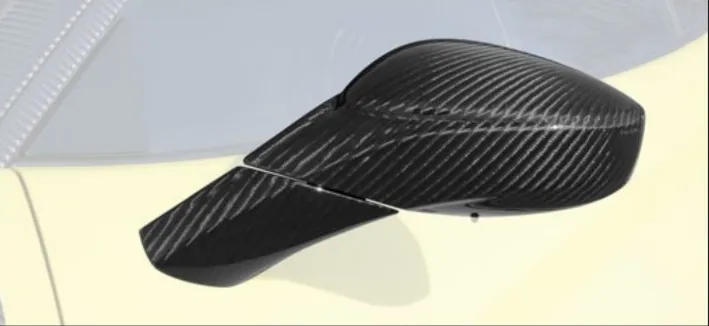 Mirror I housing and mirror foot Mansory Carbon for Ferrari F8 Tributo