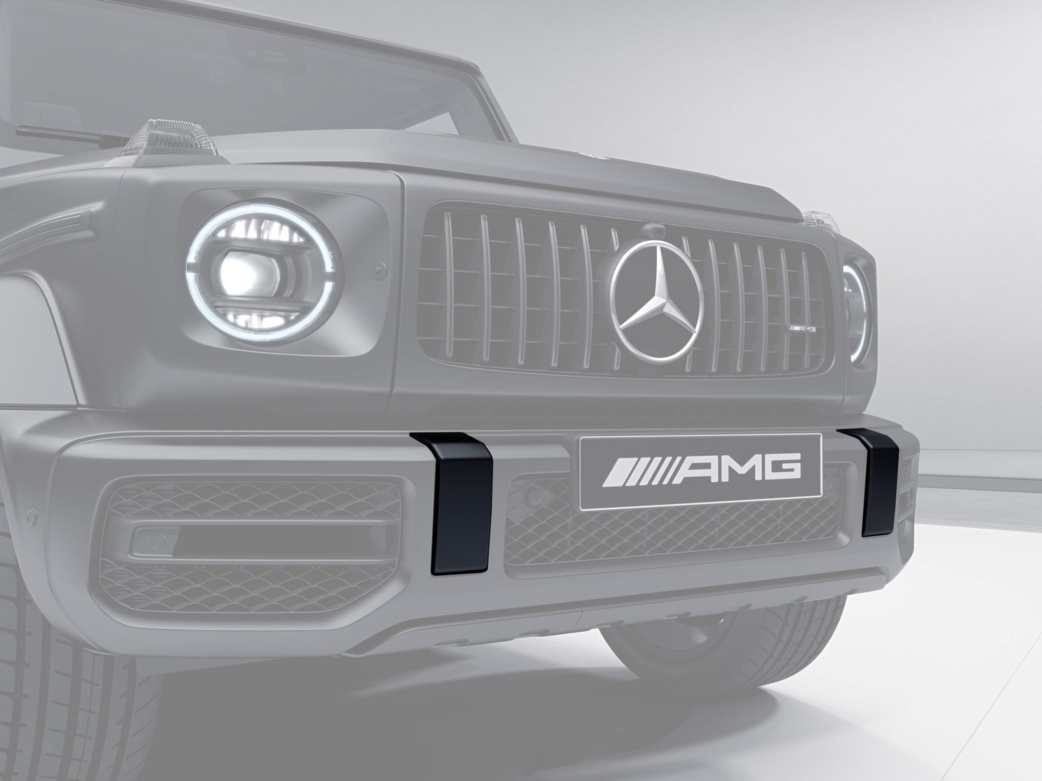 Front bumper guards carbon for Mercedes G-class W463A AMG G 63