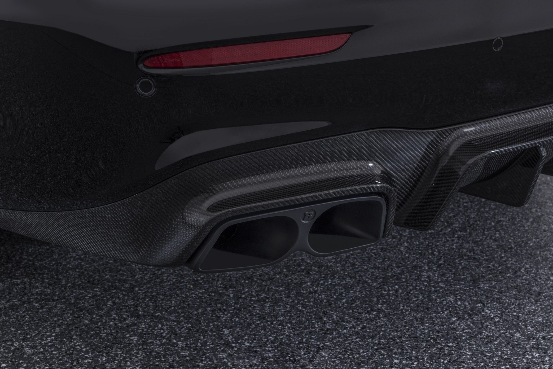 Exhaust tips BS style for Mercedes C-class W 205 C 160 - AMG C 43 | AMG Line