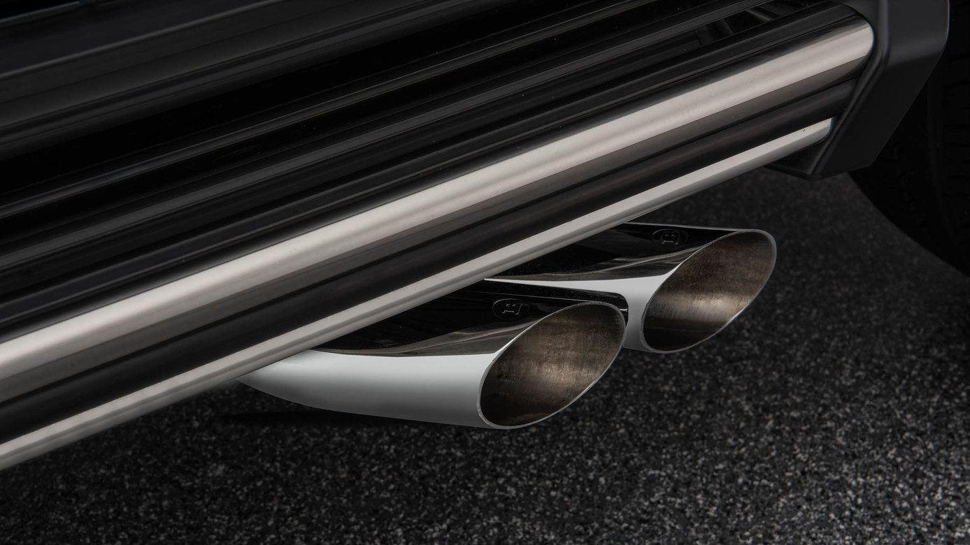 Sport exhaust system with actively controlled flaps BS Style for Mercedes G-class W463 G 500 4X4²