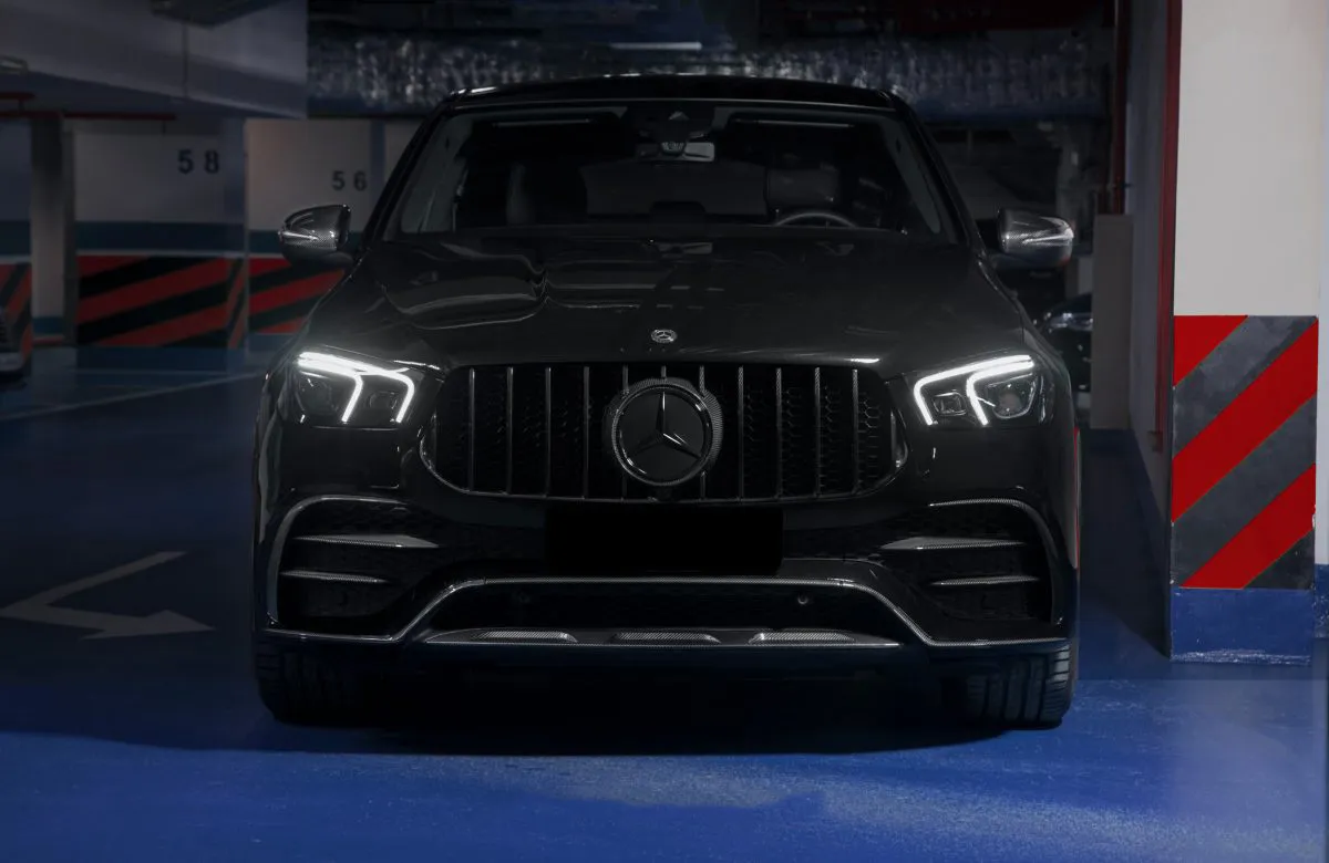Front A splitter (3pcs) carbon for Mercedes-Benz GLE V 167 AMG Line