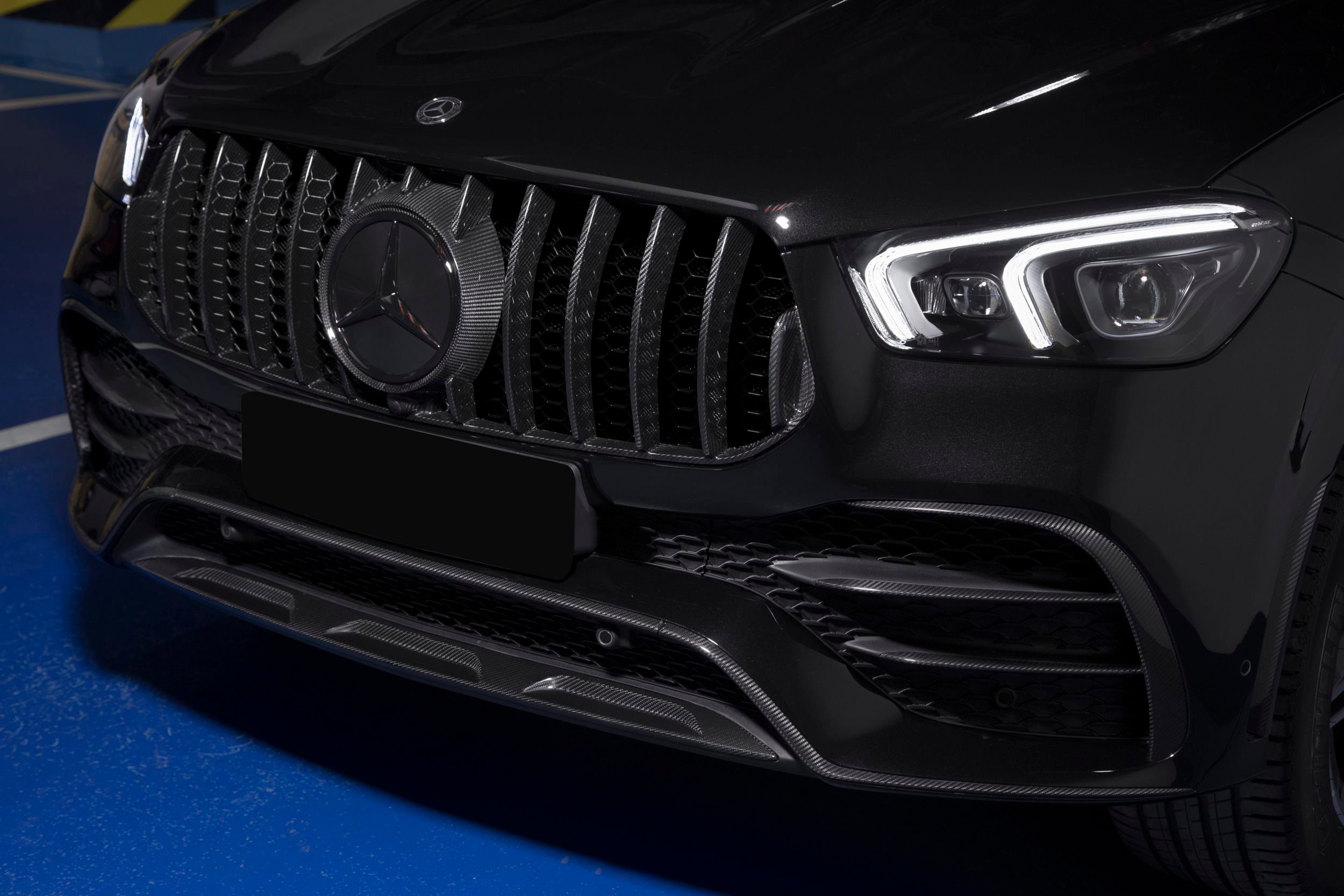 Front bumper splitter Carbon for Mercedes-Benz GLE Coupe C167 AMG Line