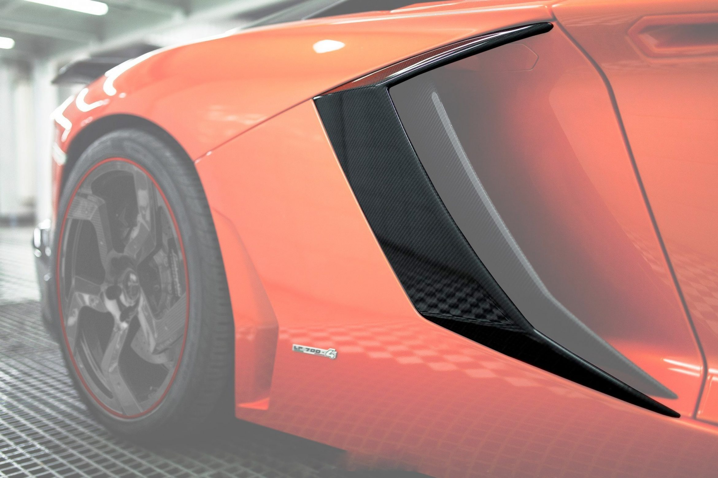 Wider side air intakes Carbon for Lamborghini Aventador