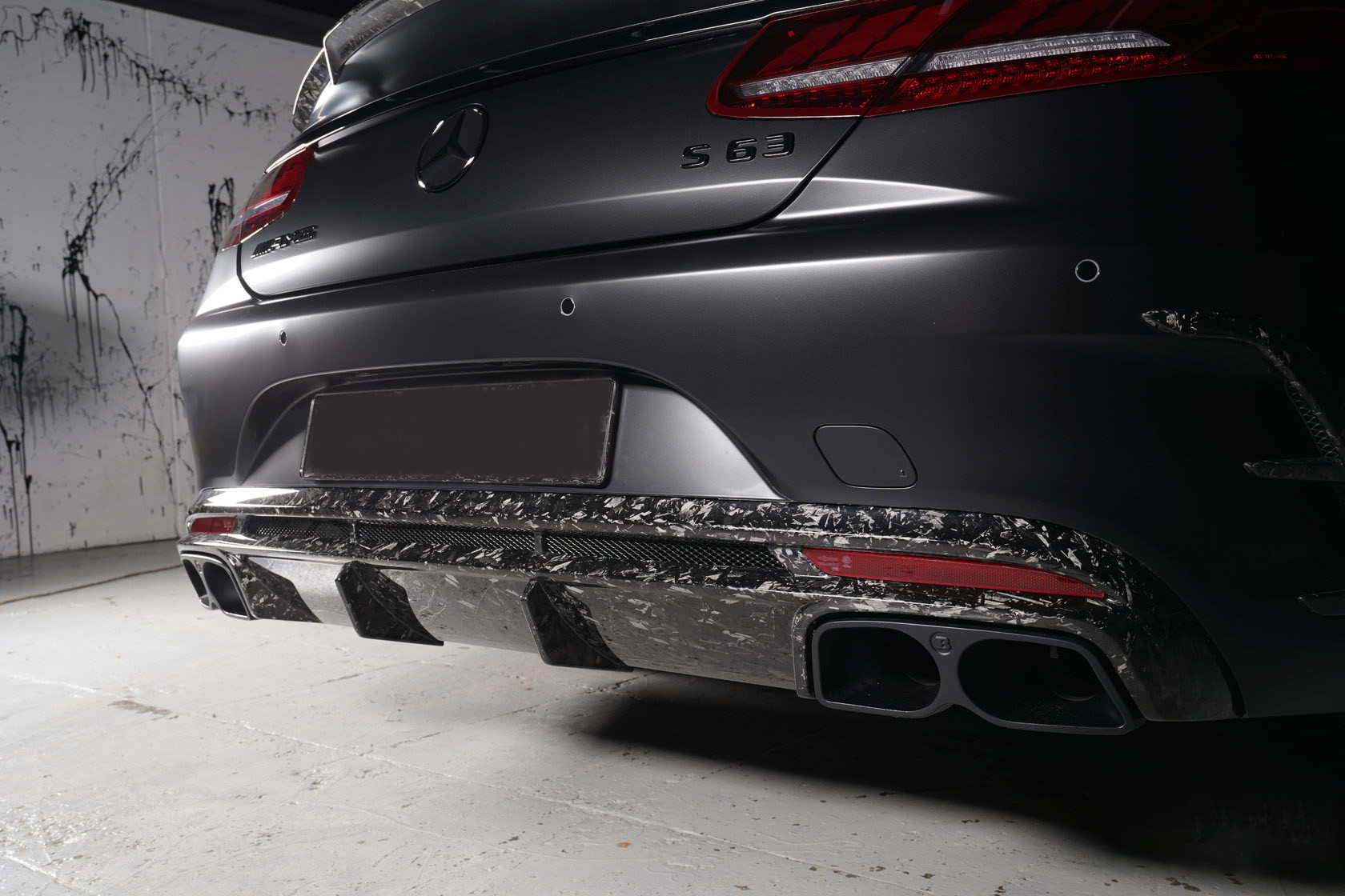 Rear diffuser Forged Carbon for Mercedes S-class Coupe C217 Restyling 