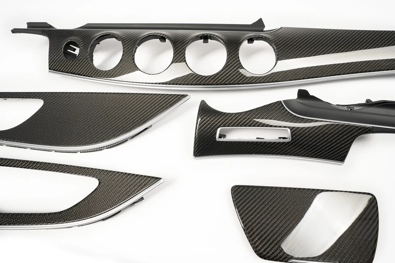 LHD Interior panels Forged Carbon for Mercedes E-class AMG W213 E63 AMG Restyling