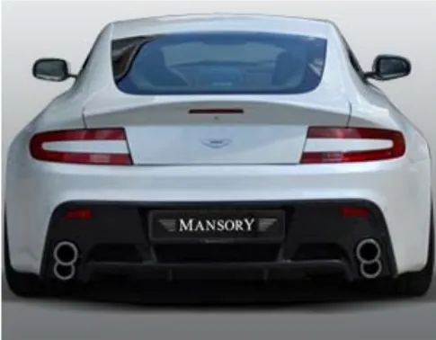 Rear apron EU-Version Mansory Carbon for Aston Martin V8 Vantage
