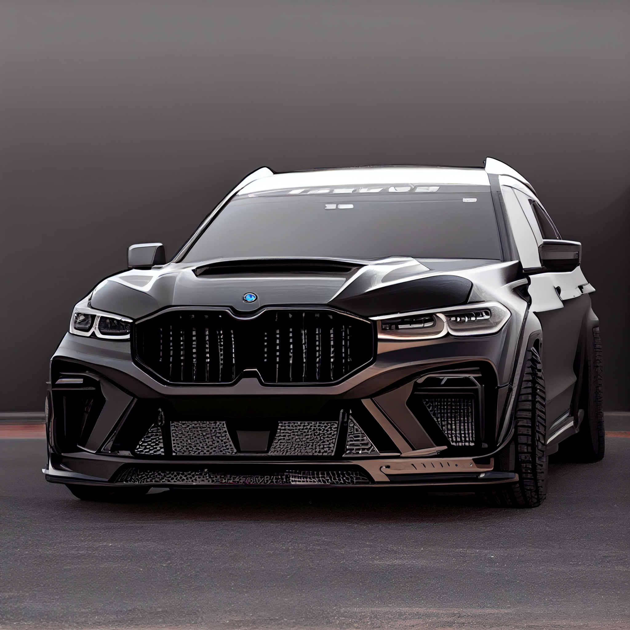 AI Custom Design Wide Body Front Bumper for BMW X7 LCI Ver1.2