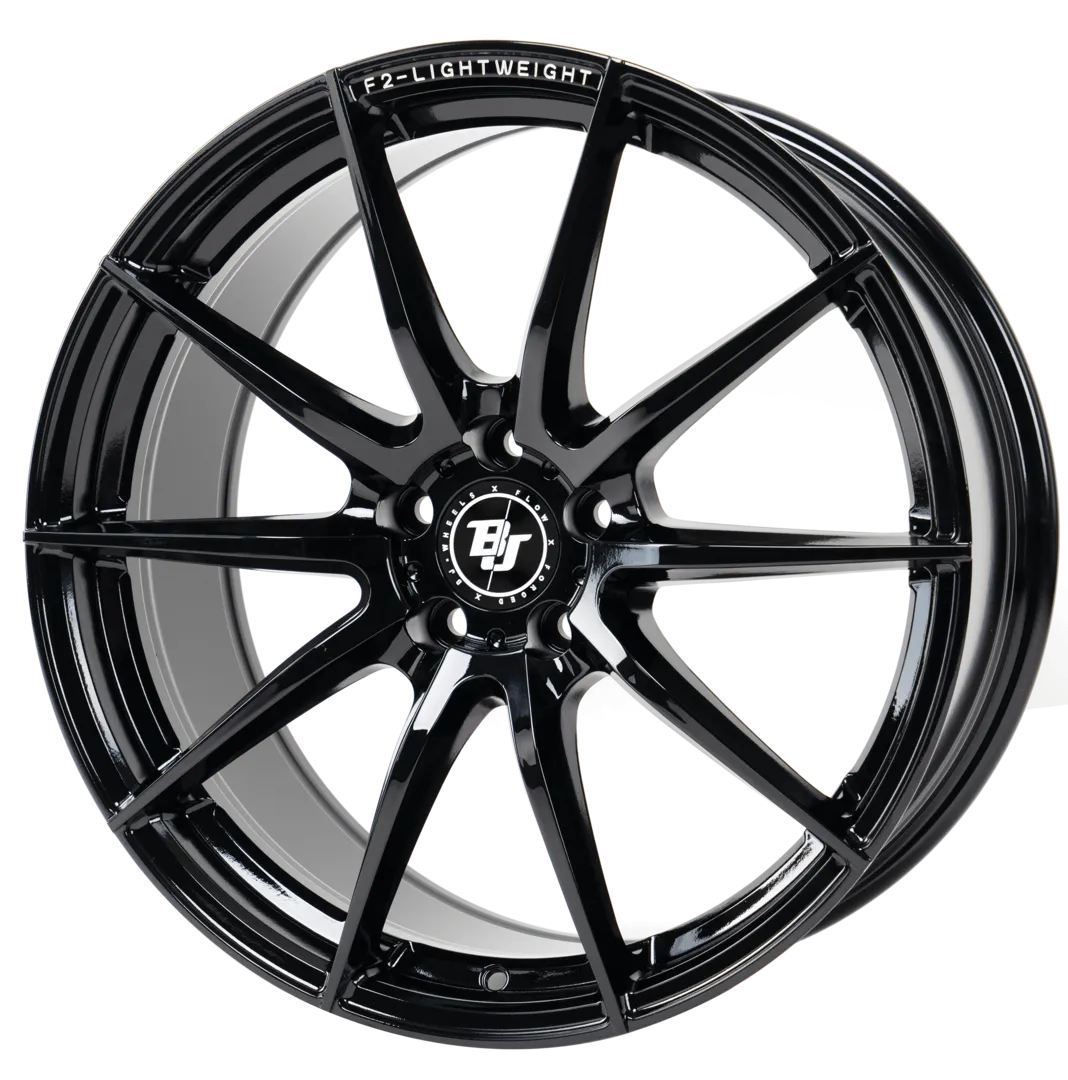 BJ Wheels F2-Lightweight — Black, side view
