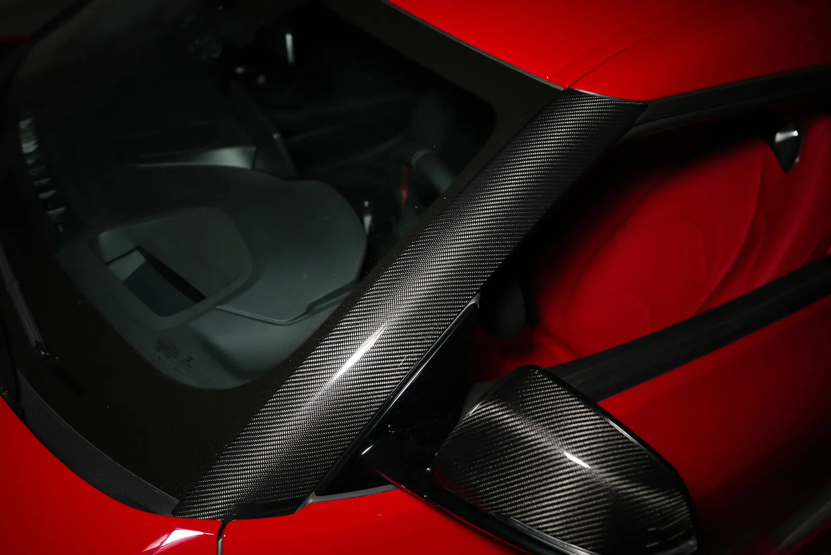 A pillar covers Carbon Talaria for Toyota Supra A90/A91