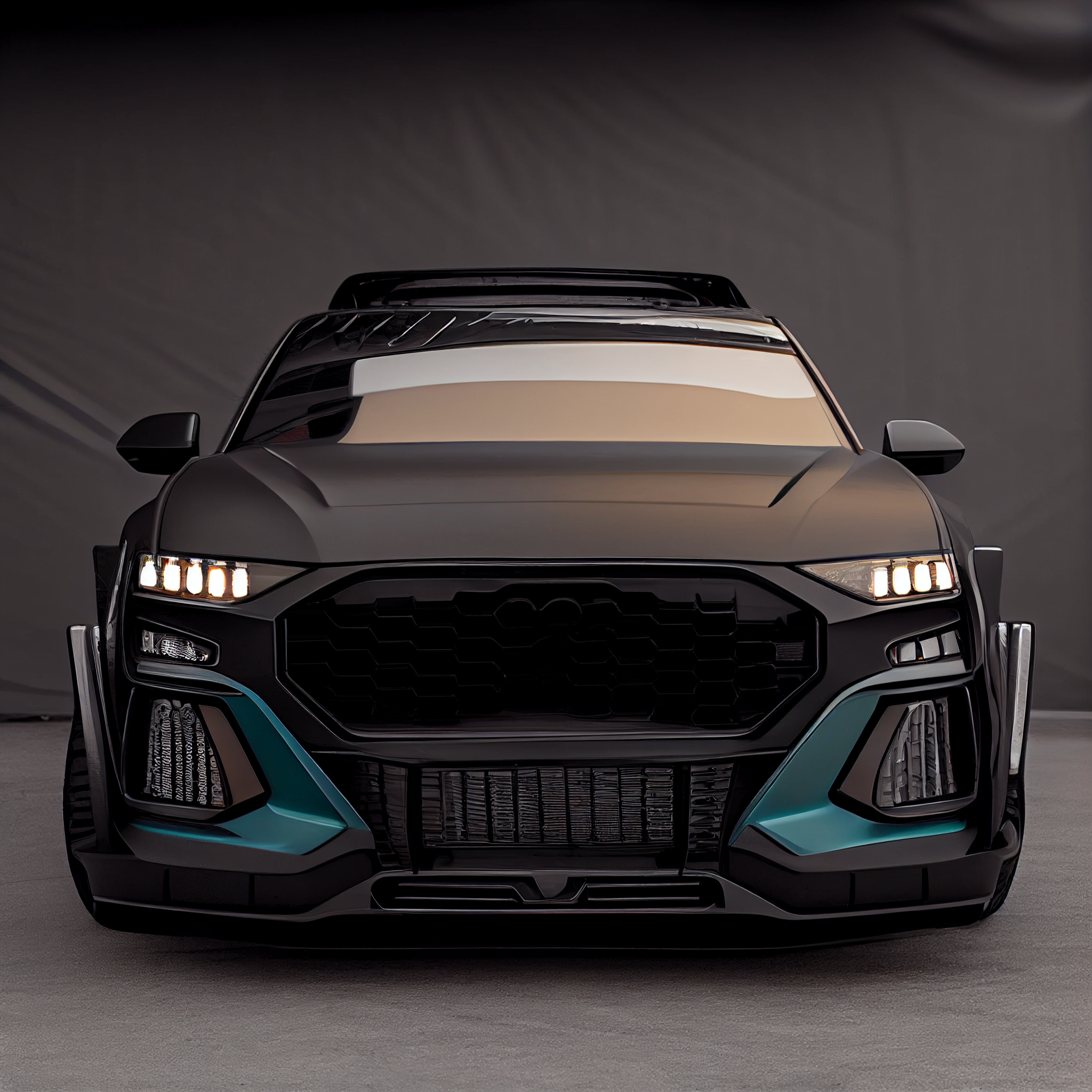 AI Custom Design Wide Body Front Bumper for Audi Q3 Ver 1.1
