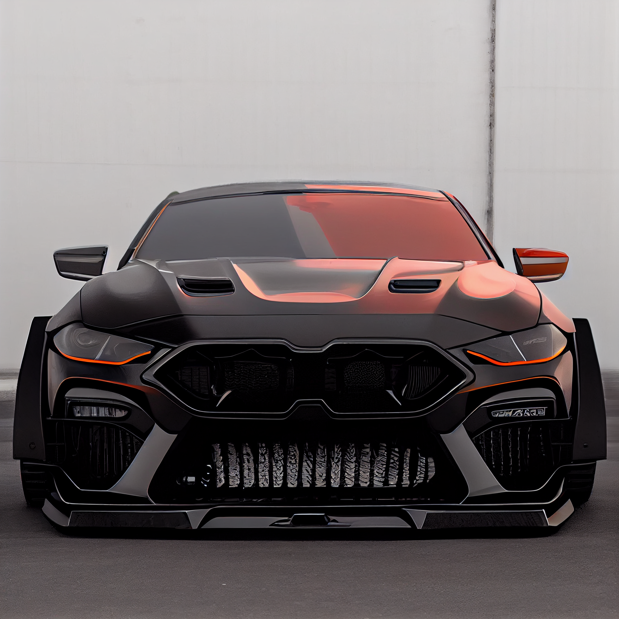 AI Custom Design Wide Body Front Bumper for BMW M8 Coupe Ver 4.1
