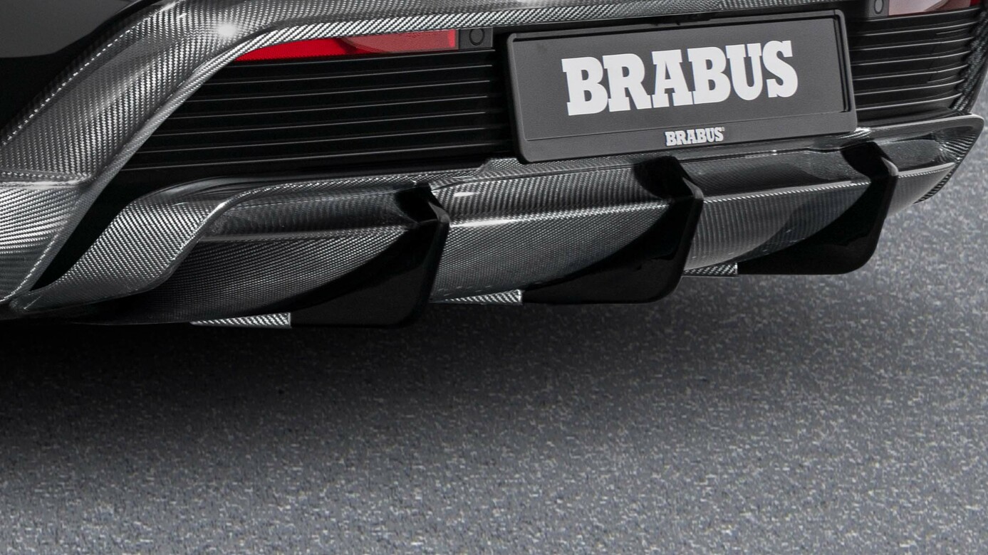 Rear skirt insert BS Style Carbon for Porsche Taycan