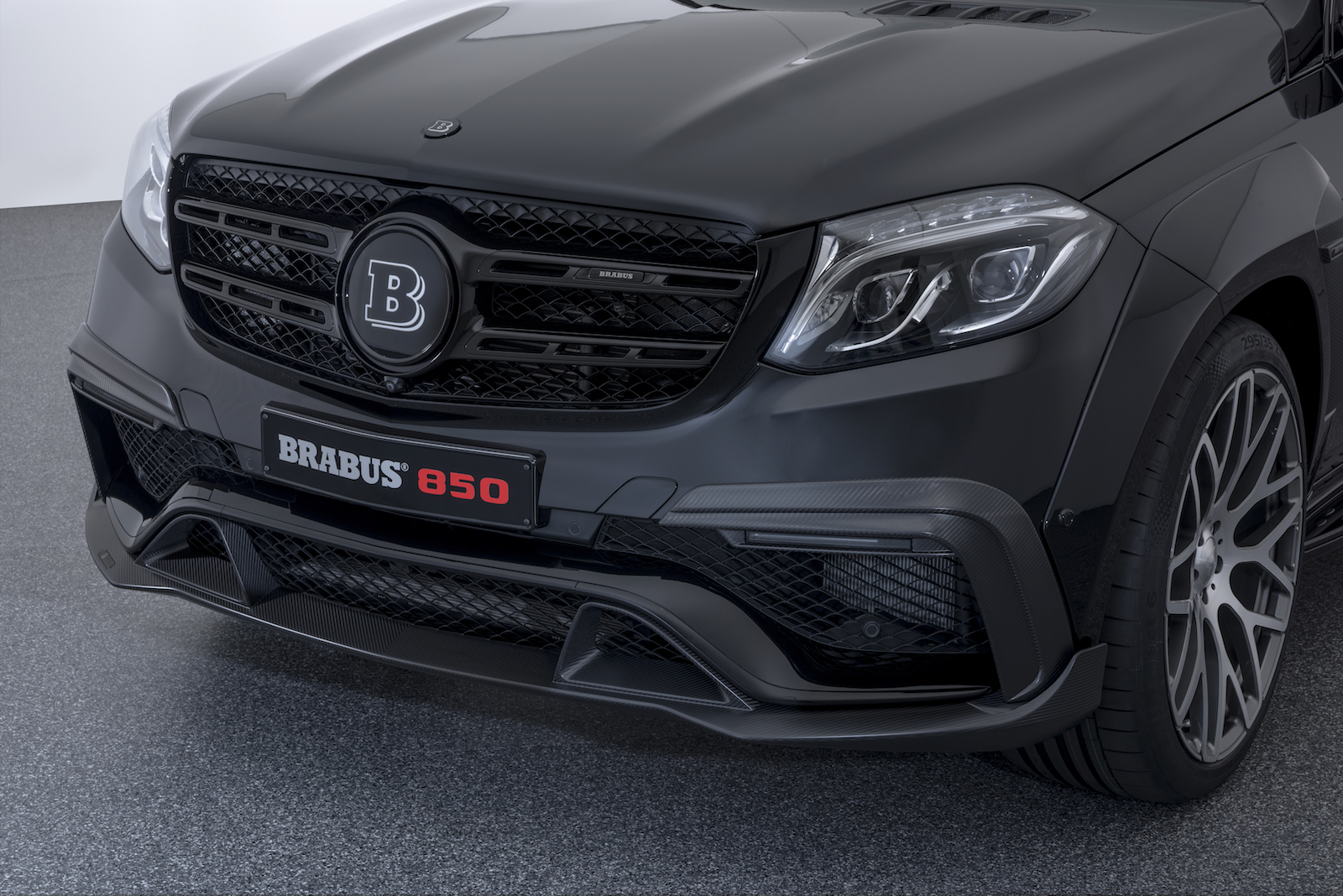 Front spoiler lip  Brabus Carbon for Mercedes-Benz GLS AMG X166 AMG GLS 63