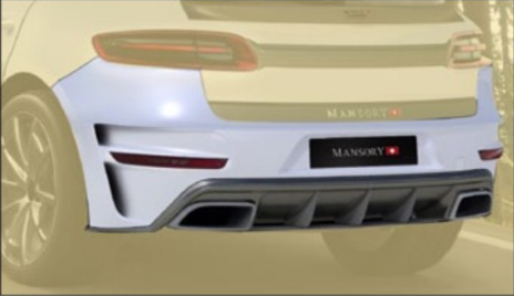 Rear bumper Mansory Carbon for Porsche Macan