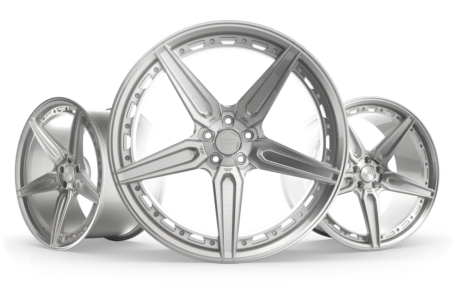 1221 Wheels 0551 AP1X Forged Wheels — Brushed Gloss Clear view