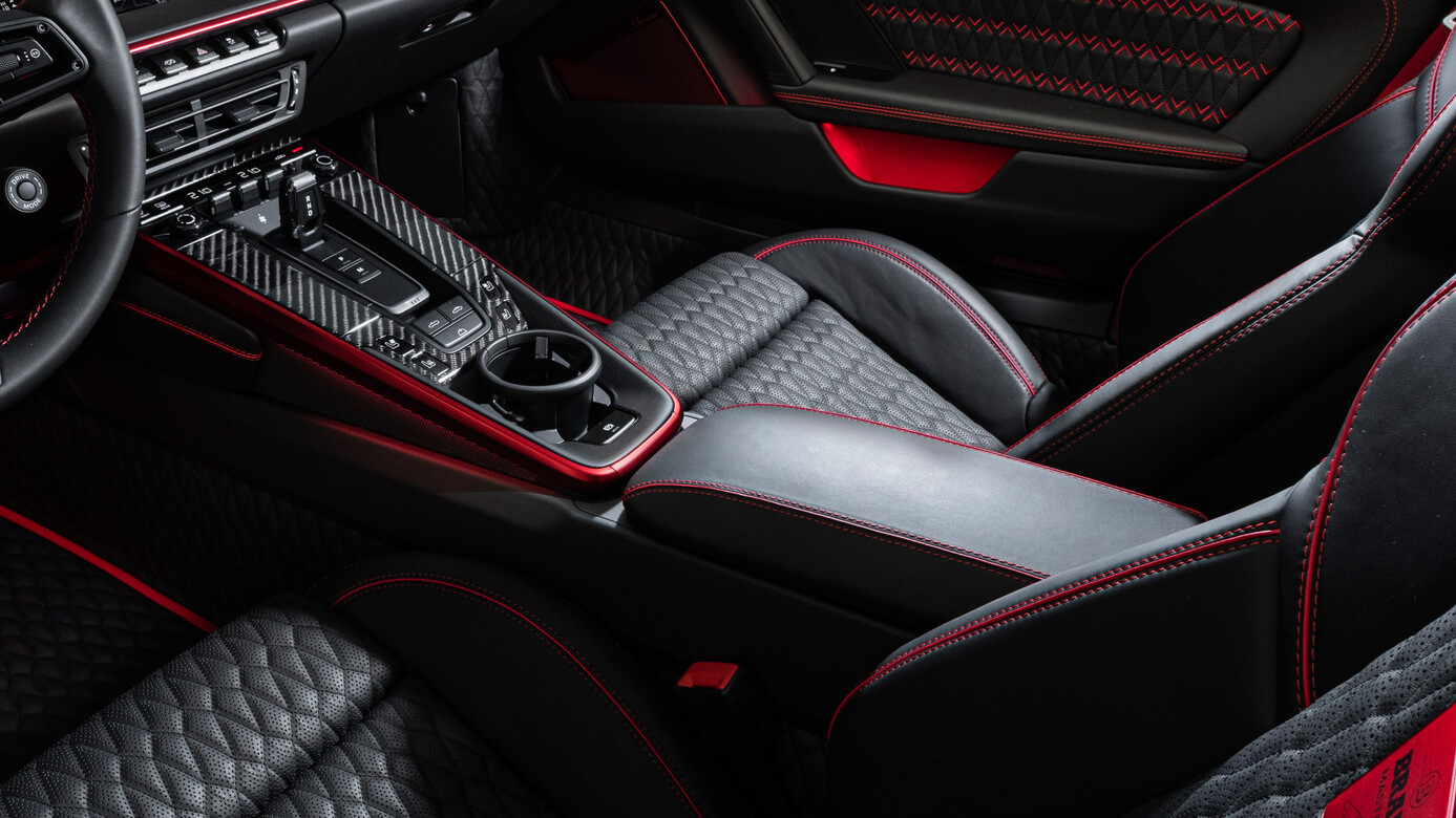 Leather center console Brabus for Porsche 911 992 Turbo Buy with