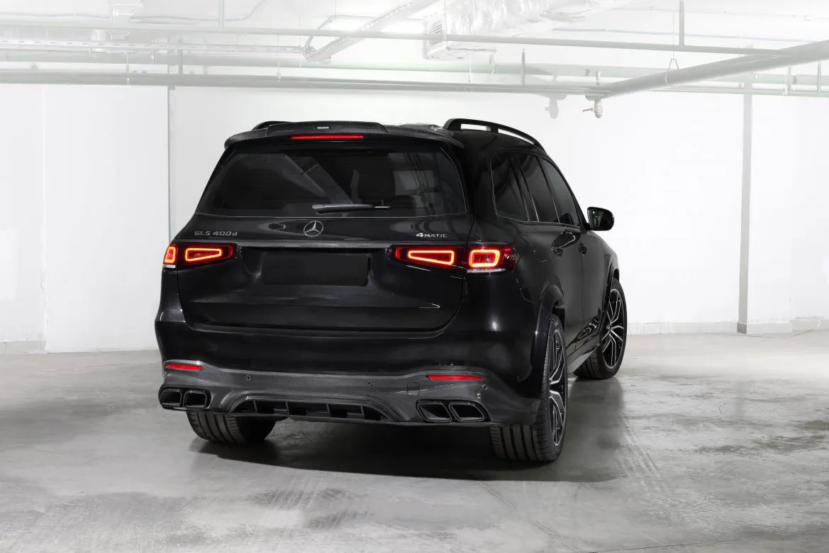 Trunk add-on above tail lights BS Style Carbon for Mercedes-Benz GLS 800 AMG X167 AMG GLS 63
