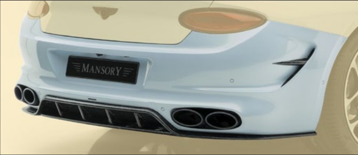 Rear bumper with diffuser II Mansory Carbon for Bentey Continental GT