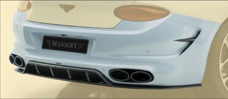 Rear bumper with diffuser II Mansory Carbon for Bentey Continental GT