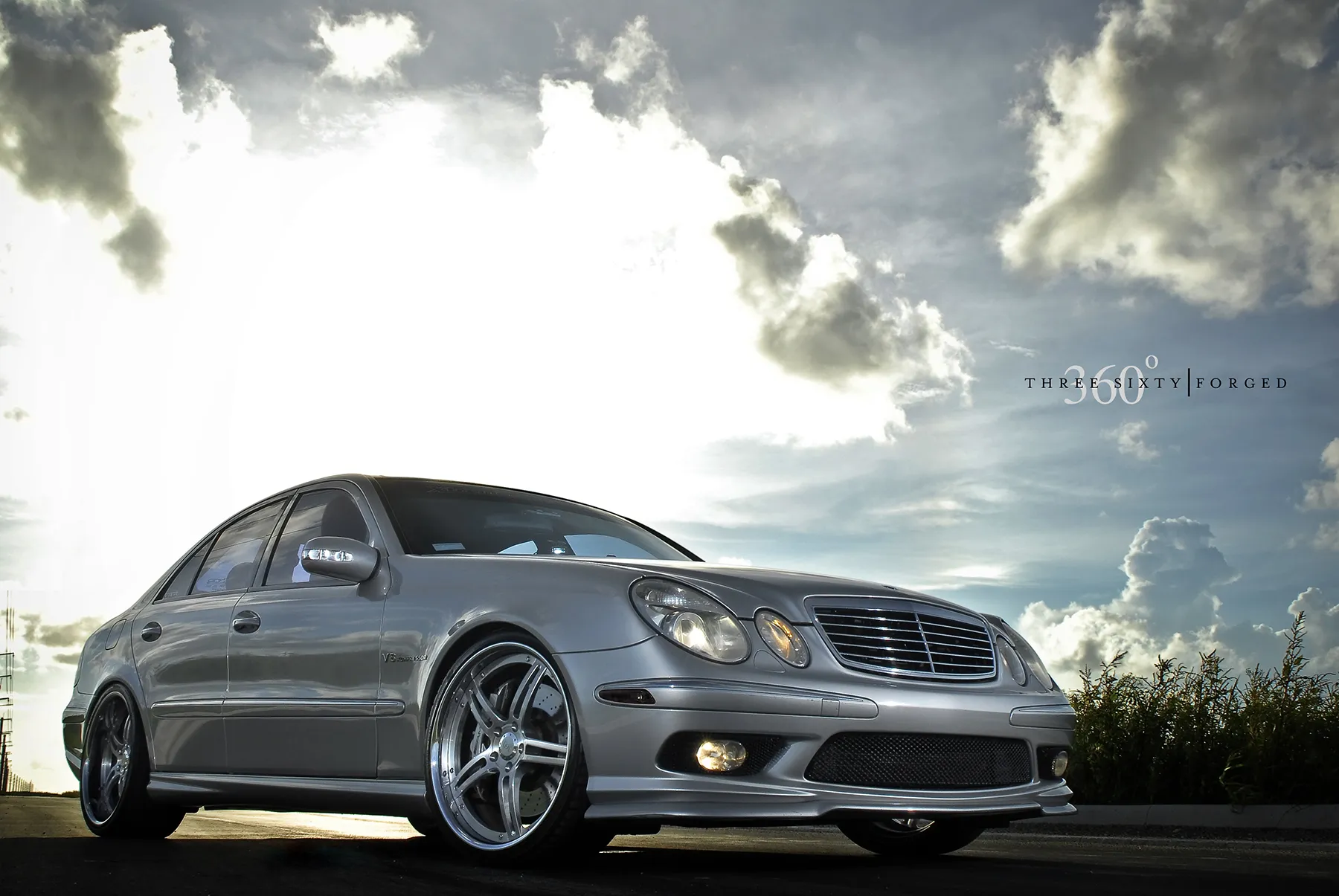360 Forged Spec 5 on Mercedes E55 AMG — side view