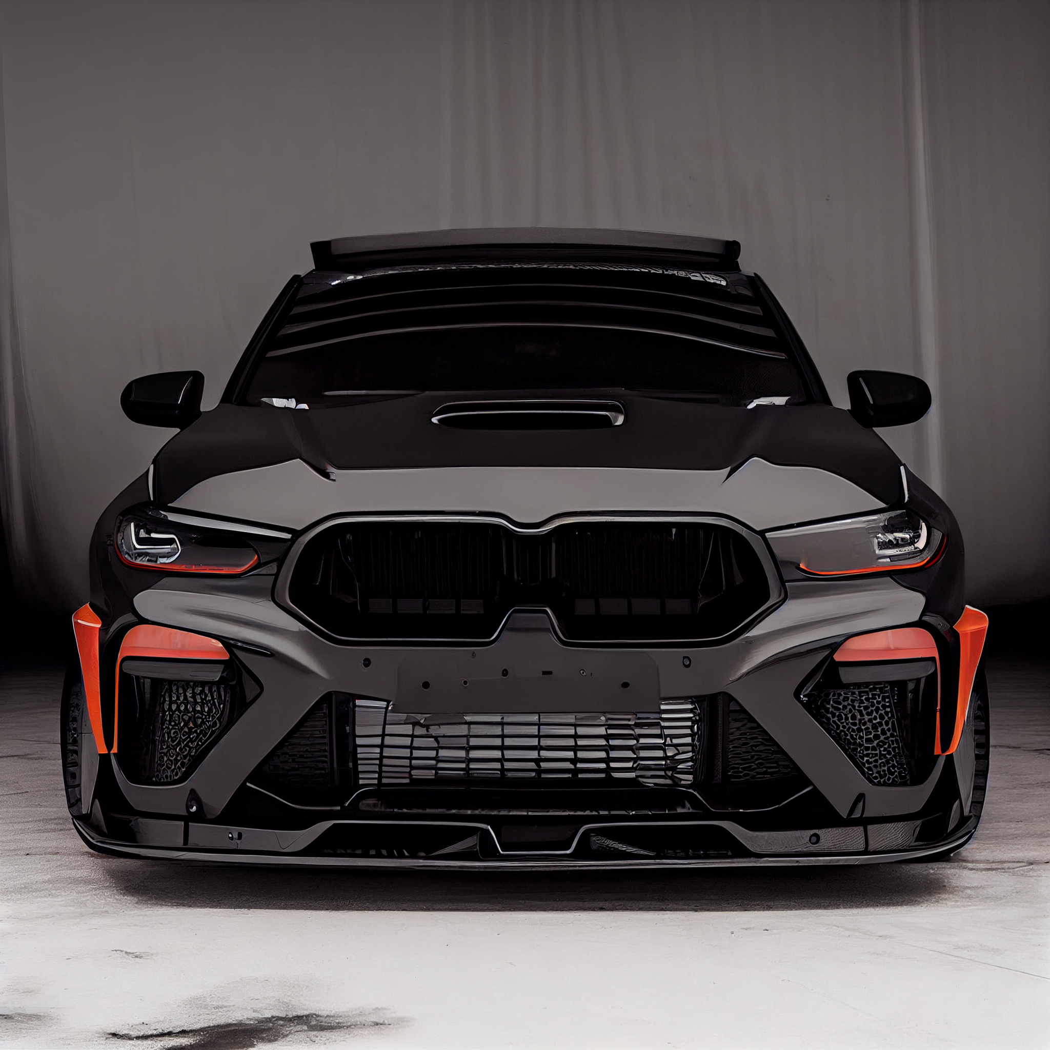 AI Custom Design Wide Body Front Bumper for BMW X5 M F95 LCI Ver 1.1