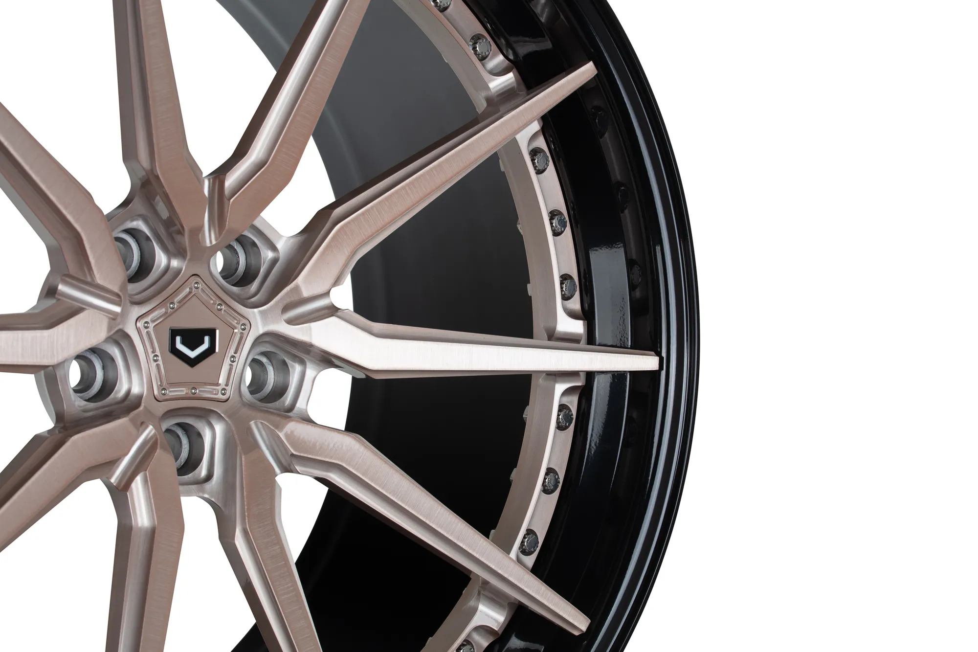 Vossen M X2 3 PIECE 3-piece forged wheel — finish detail