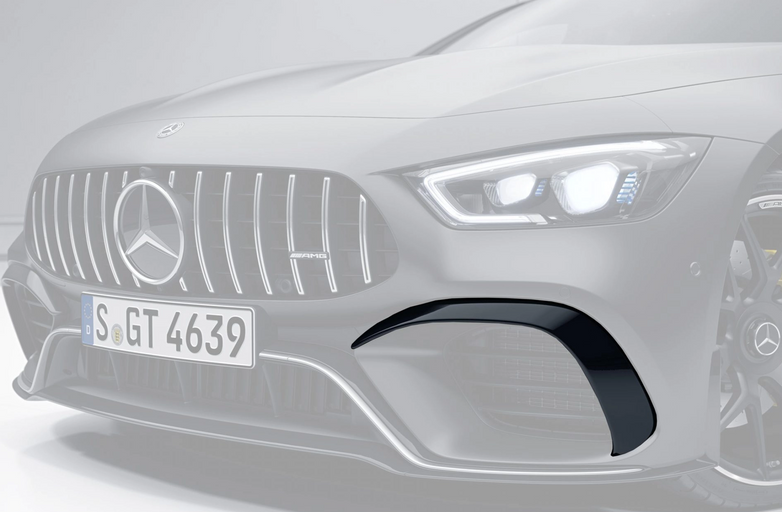 Front bumper eyelashes carbon for Mercedes CLS C 257 AMG CLS 53