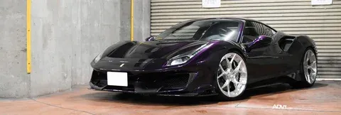 Purple Ferrari 488 Pista on ADV.1 ADV05 M.V2 Advanced Series Forged Wheels