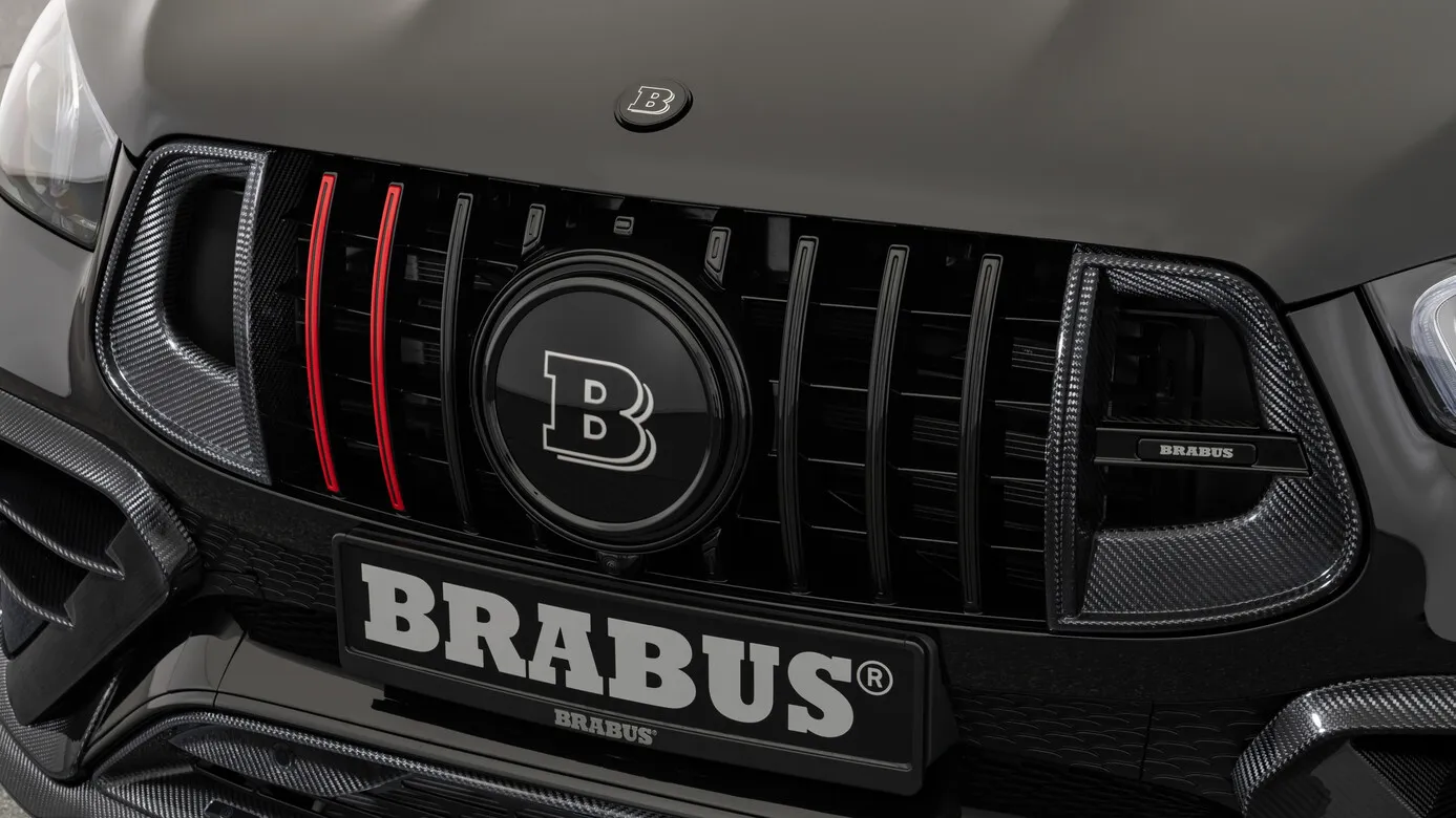 The front grille inserts Brabus Carbon for Mercedes GLE AMG V167 AMG GLE 63