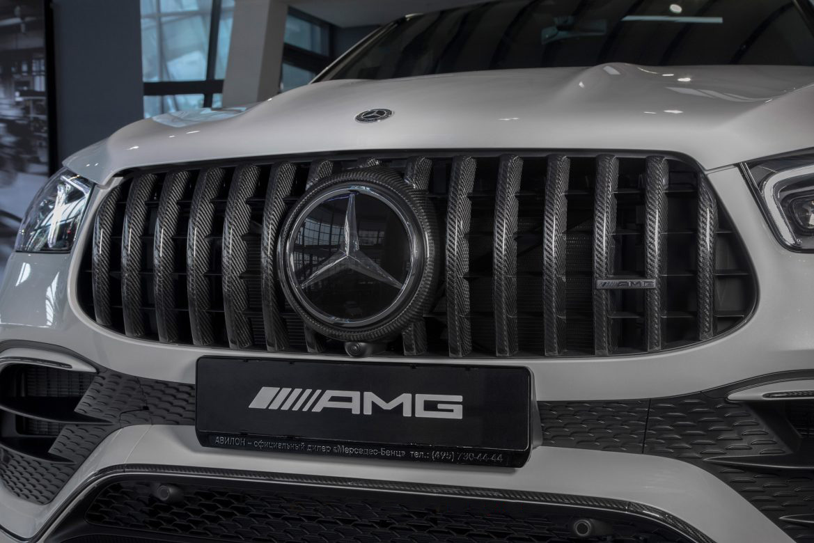 Radiator Grill add ons Carbon for Mercedes-Benz GLE Coupe AMG C167 AMG GLE 63
