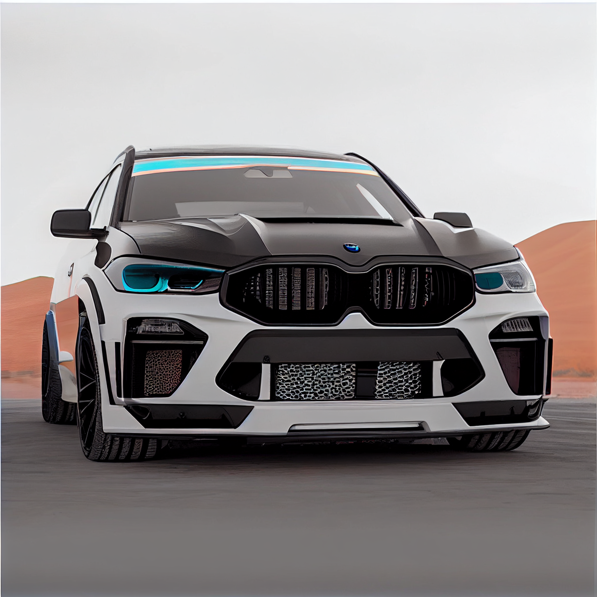 AI Custom Design Wide Body Front Bumper for BMW X5 M F95 LCI Ver 4.1