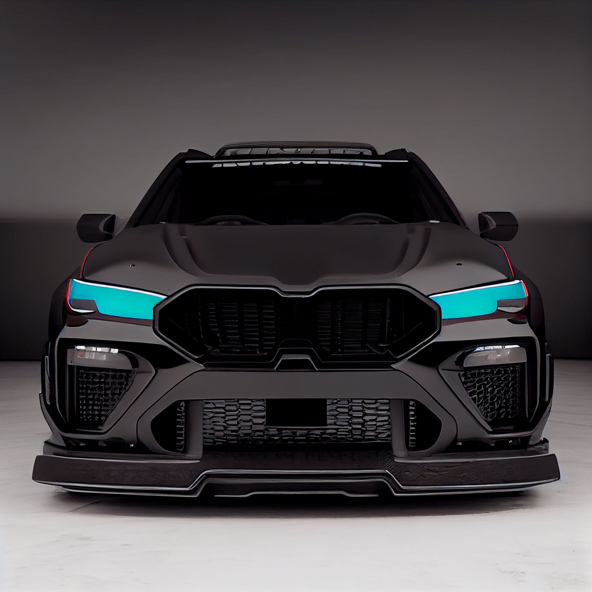 AI Custom Design Wide Body Front Bumper for BMW X7 LCI Ver1.2