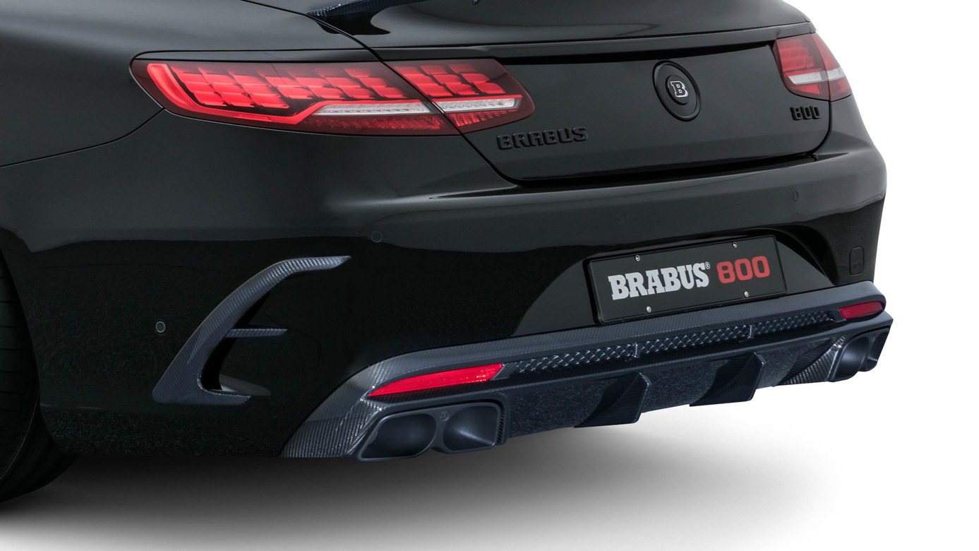 Rear diffuser Brabus carbon for Mercedes S-class AMG A 217 AMG S 63