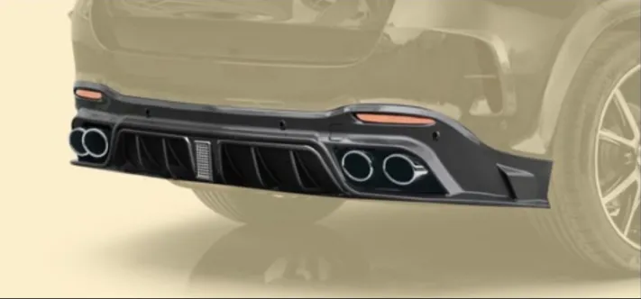 Diffuser with brake light Mansory Carbon for Mercedes GLS X167