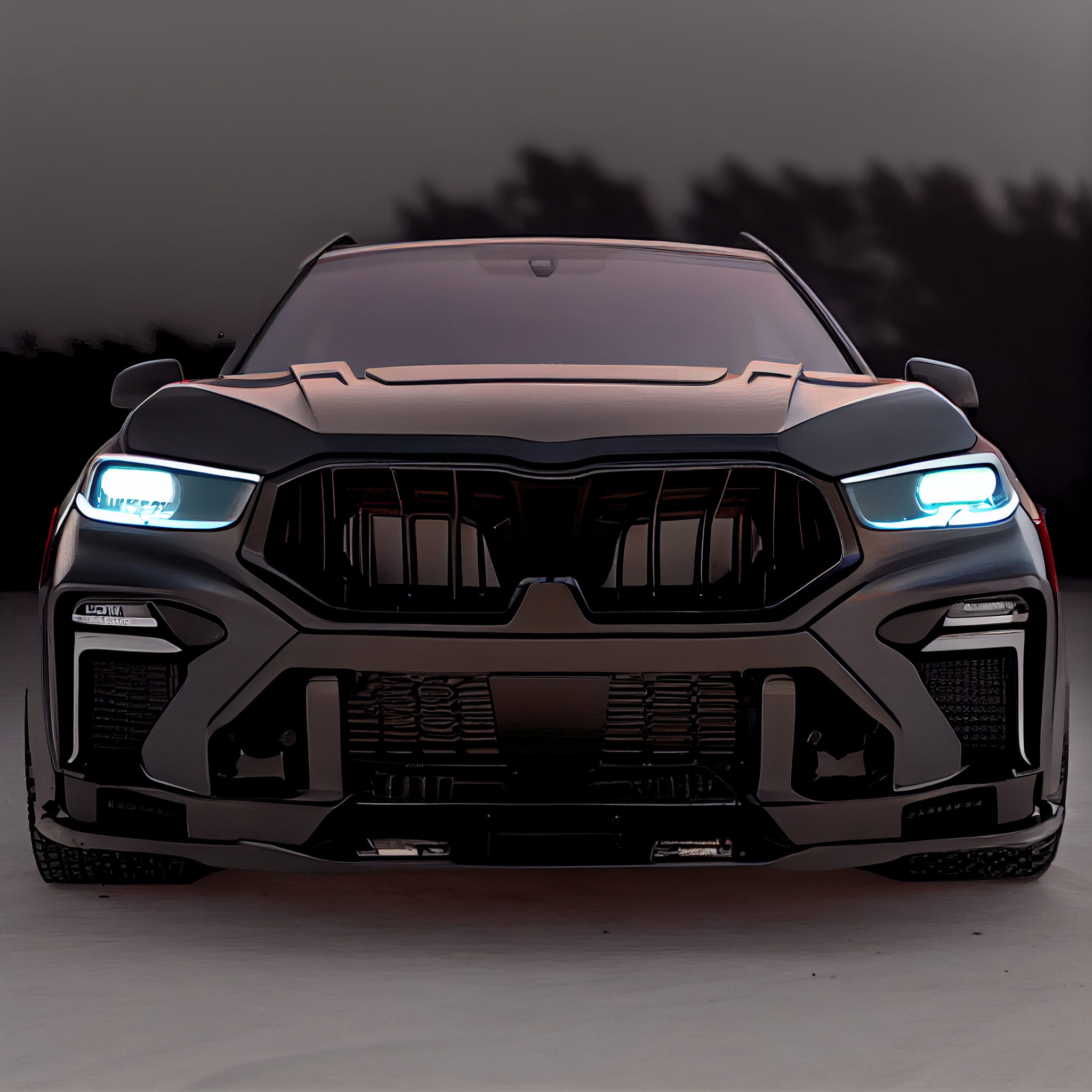 AI Custom Design Wide Body Front Bumper for BMW X7 LCI Ver1.1