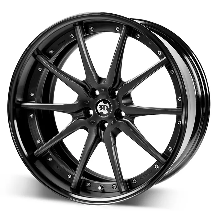 3D Design T521 21 inch Brushed Black — front view