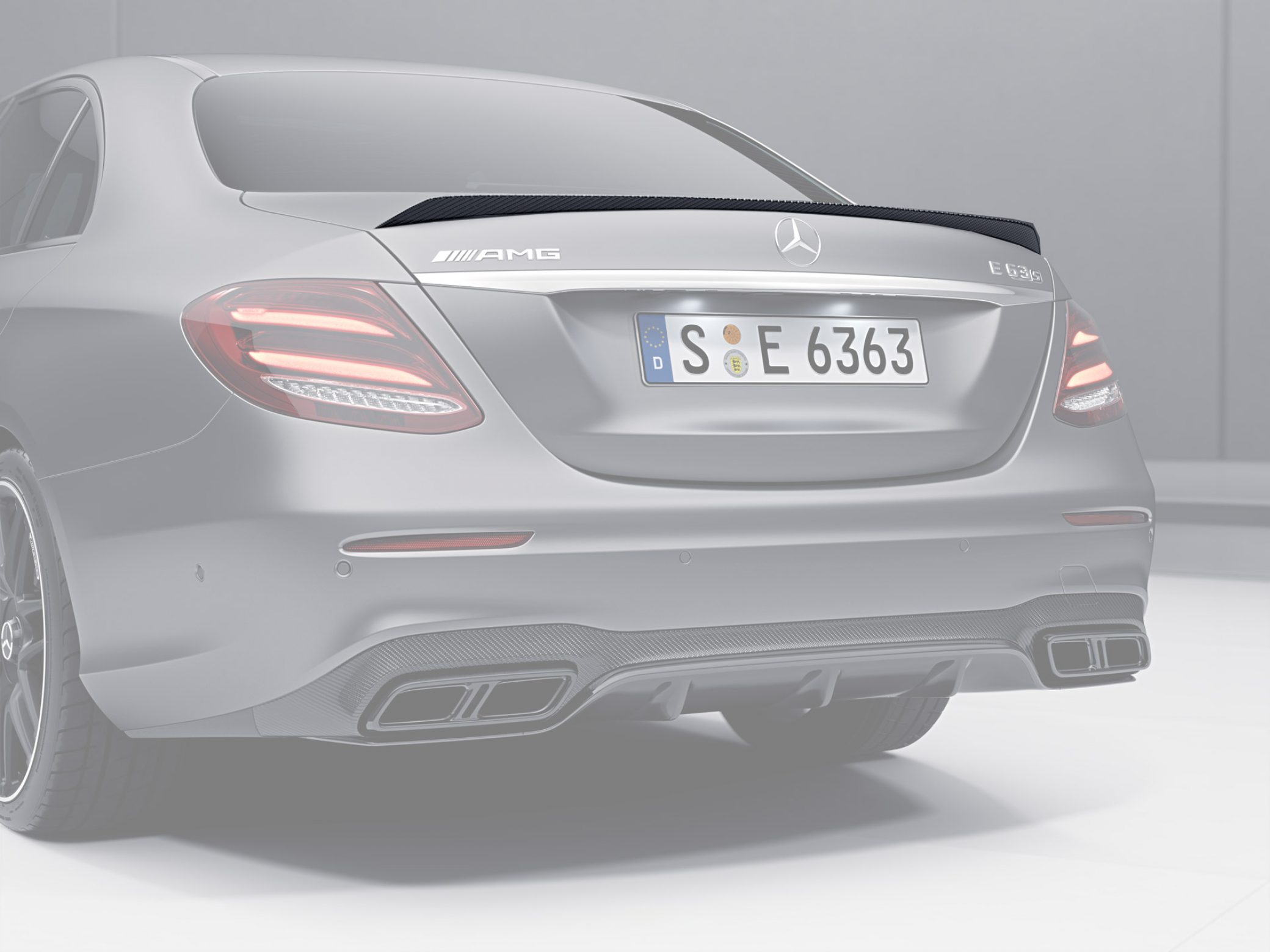 Trunk spoiler carbon for Mercedes E-class W 213 E 180 - AMG E 43 | AMG Line