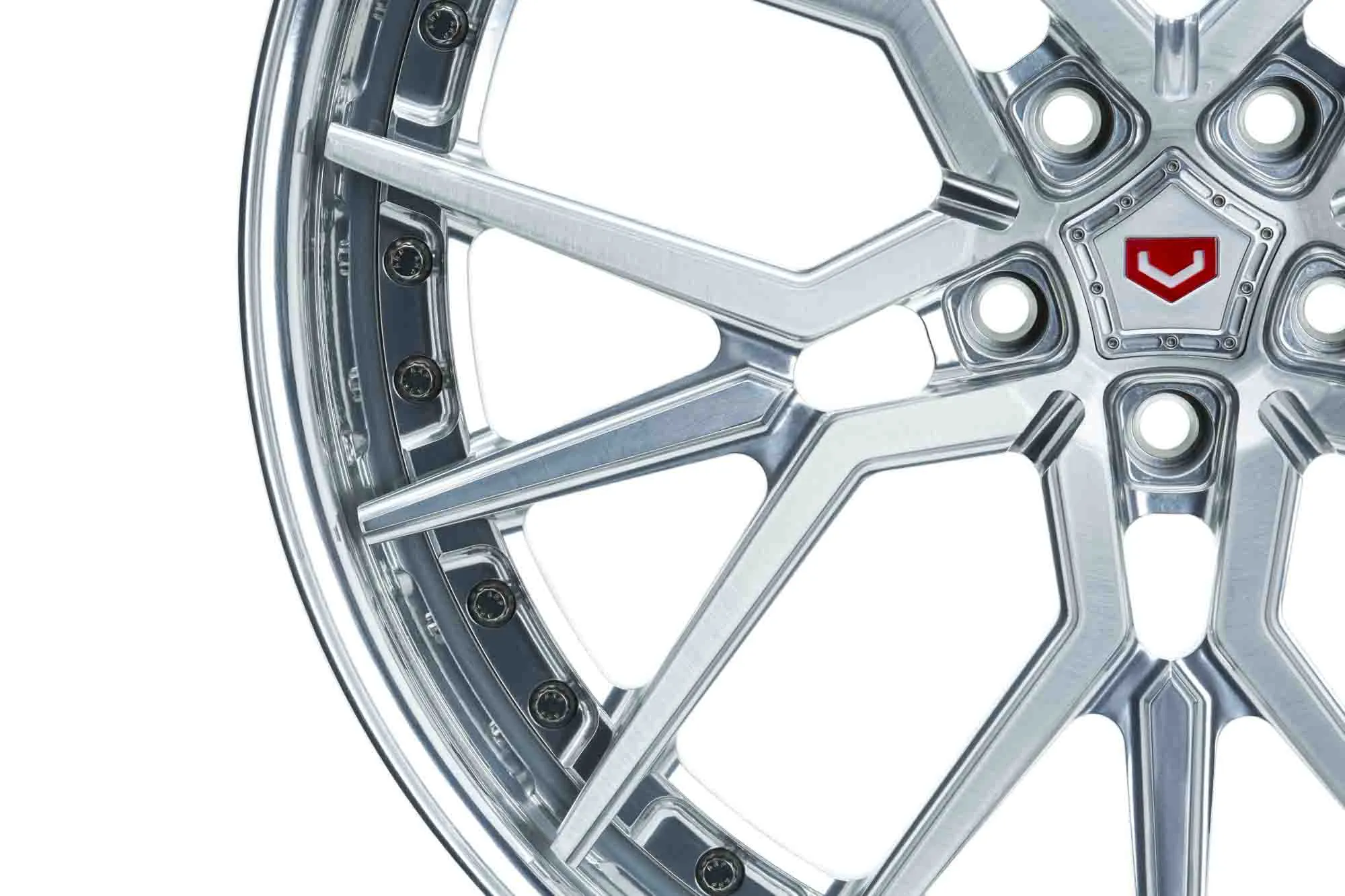 Vossen M X3 3 PIECE 3-piece forged wheel — rear angle