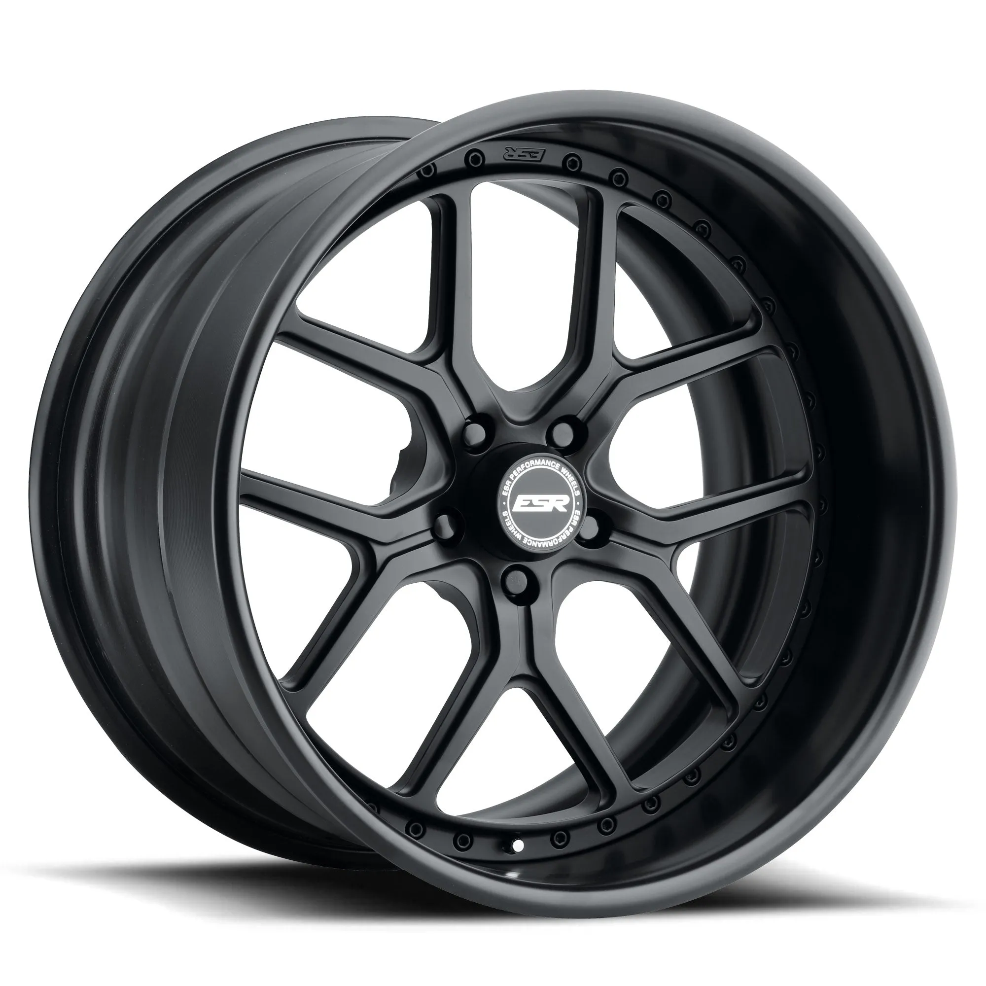 ESR ES2 3-Piece Forged Wheel — matte black 20x12 front view