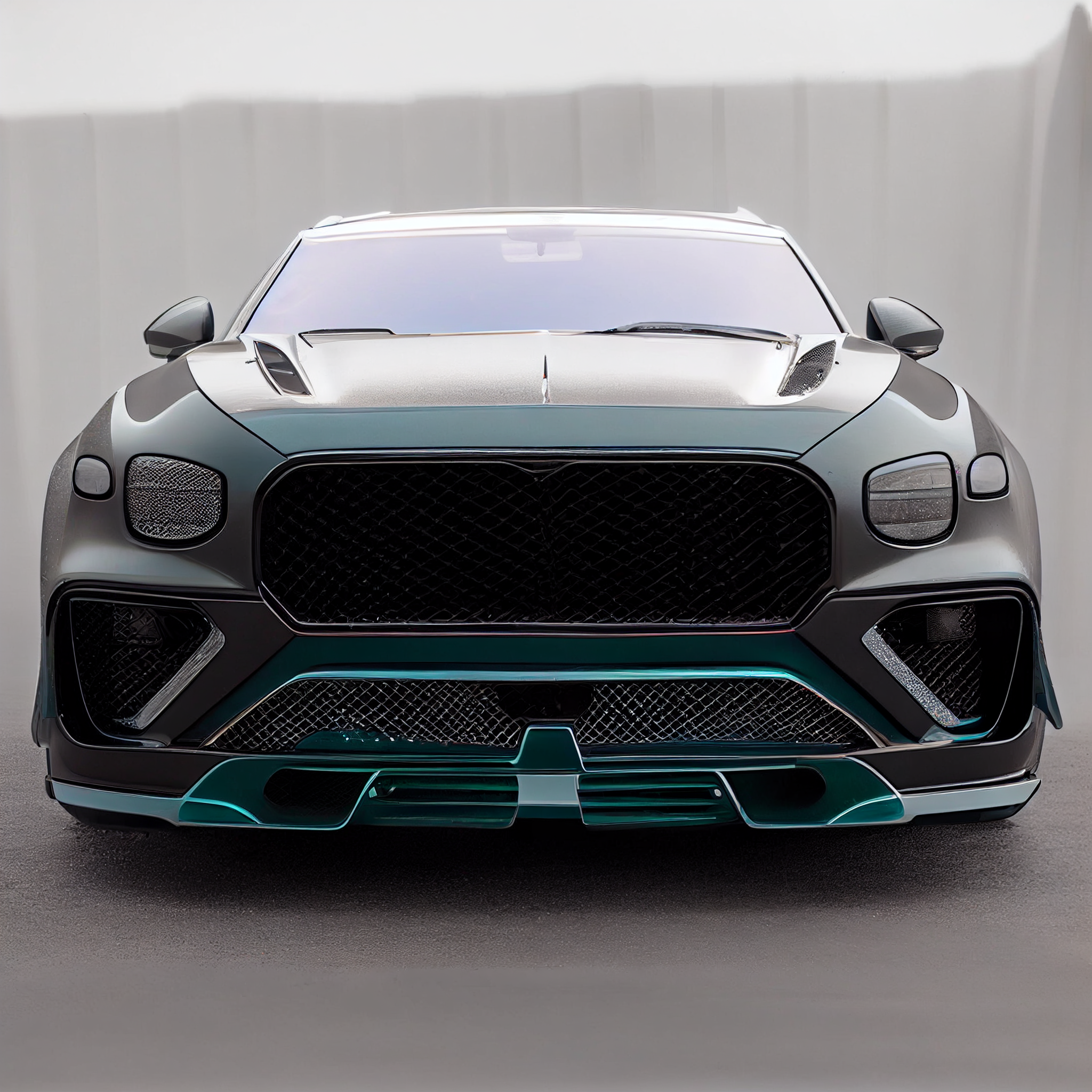 AI Custom Design Wide Body Front Bumper for Bentley Bentayga Ver 2.2
